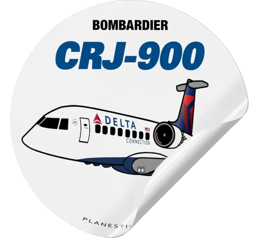 Sticker Delta CRJ900 Delta Round