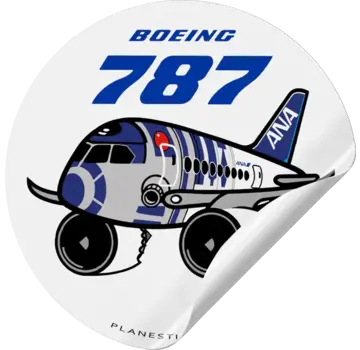 Plane Sticker Sticker ANA Boeing 787 Star Wars R2D2 Round