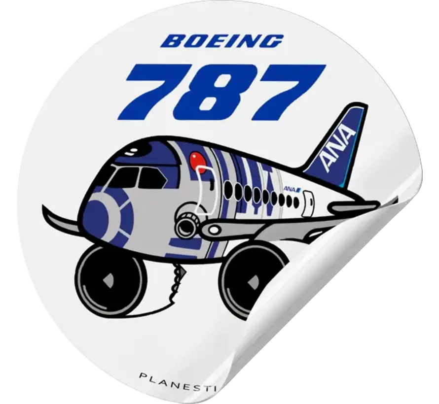 Sticker ANA Boeing 787 Star Wars R2D2 Round