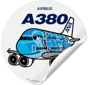 Plane Sticker Sticker ANA Airbus A380 Hawaiian Sky Round
