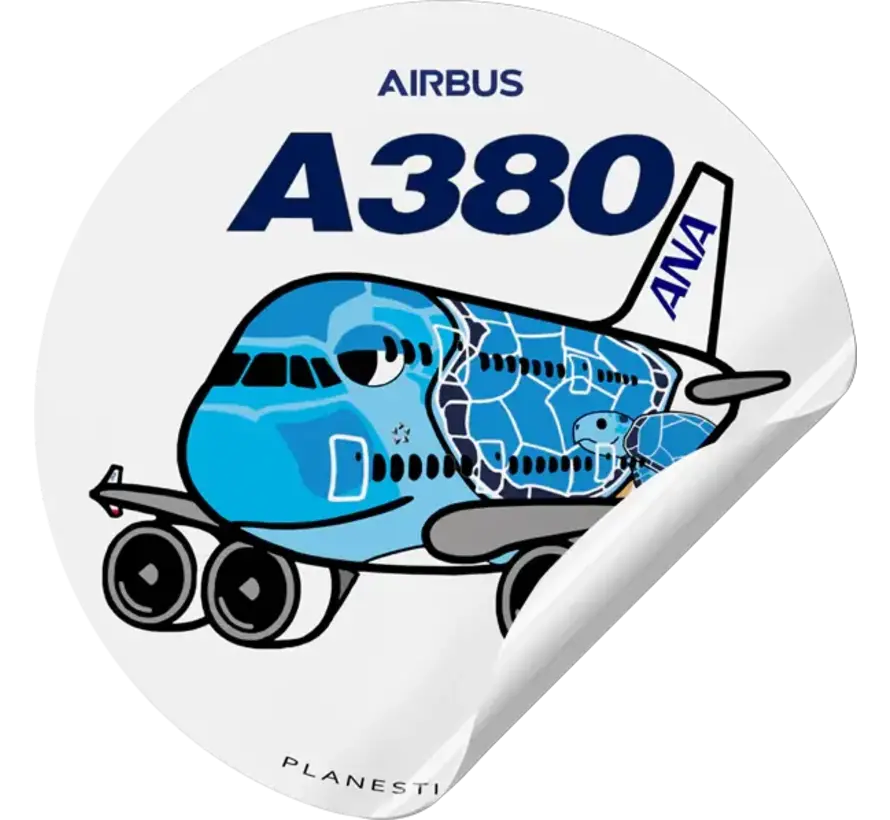 Sticker ANA Airbus A380 Hawaiian Sky Round