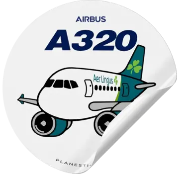 Plane Sticker Sticker Aer Lingus A320 Round