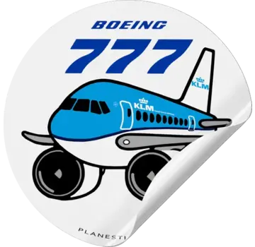 Plane Sticker Sticker KLM Boeing 777 Round