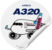 Plane Sticker Sticker Eurowings Airbus A320 Round