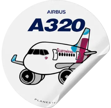 Plane Sticker Sticker Eurowings Airbus A320 Round