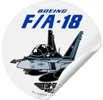 Plane Sticker Sticker Top Gun FA-18 Super Hornet Round