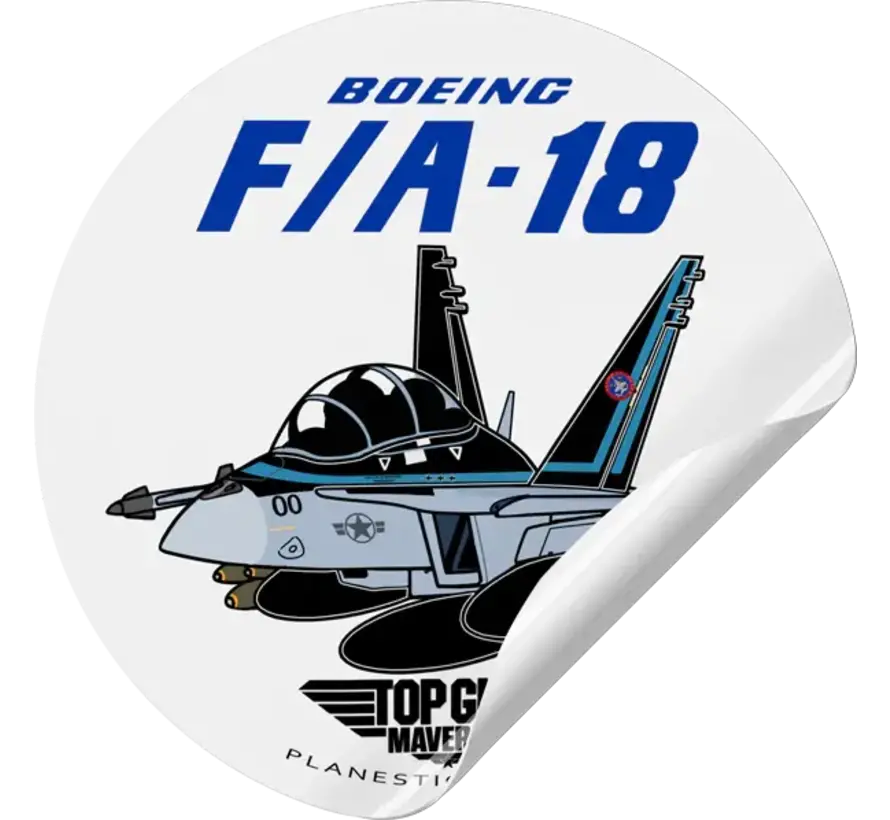 Sticker Top Gun FA-18 Super Hornet Round