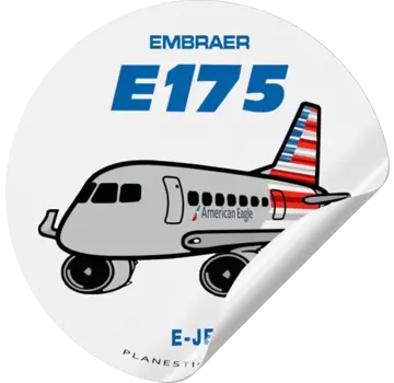 Plane Sticker Sticker American Airlines Embraer E175 Round