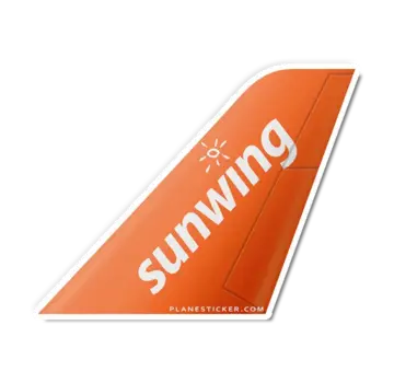 Plane Sticker Sticker Sunwing Tail