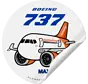 Sticker Sunwing Boeing 737 Max Round