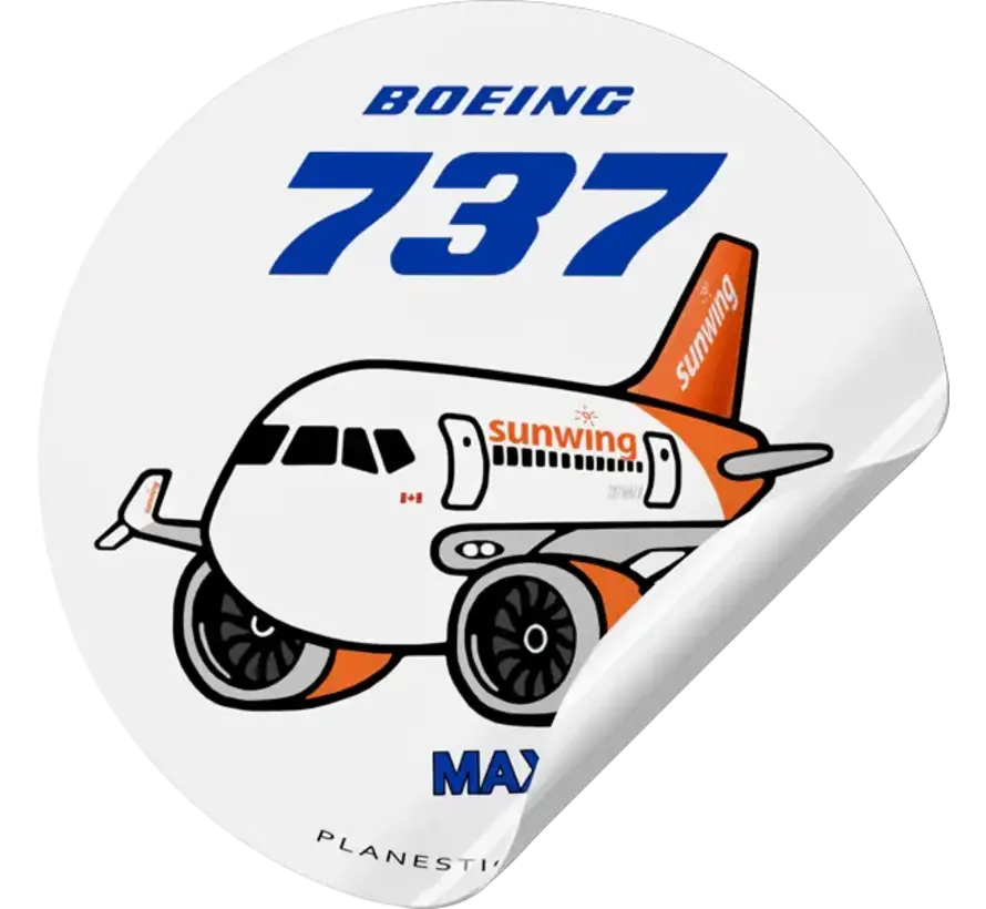 Sticker Sunwing Boeing 737 Max Round