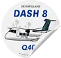 Sticker Porter Dash 8 Q400 Round