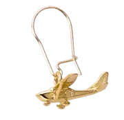 Johnson's Earrings Cessna C172 Gold