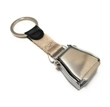 Key Chain Seat belt Silver