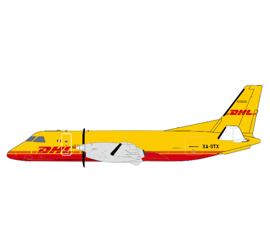Saab SF340A(F) DHL Aviation Yellow red livery XA-STX 1:400 +pre-order+