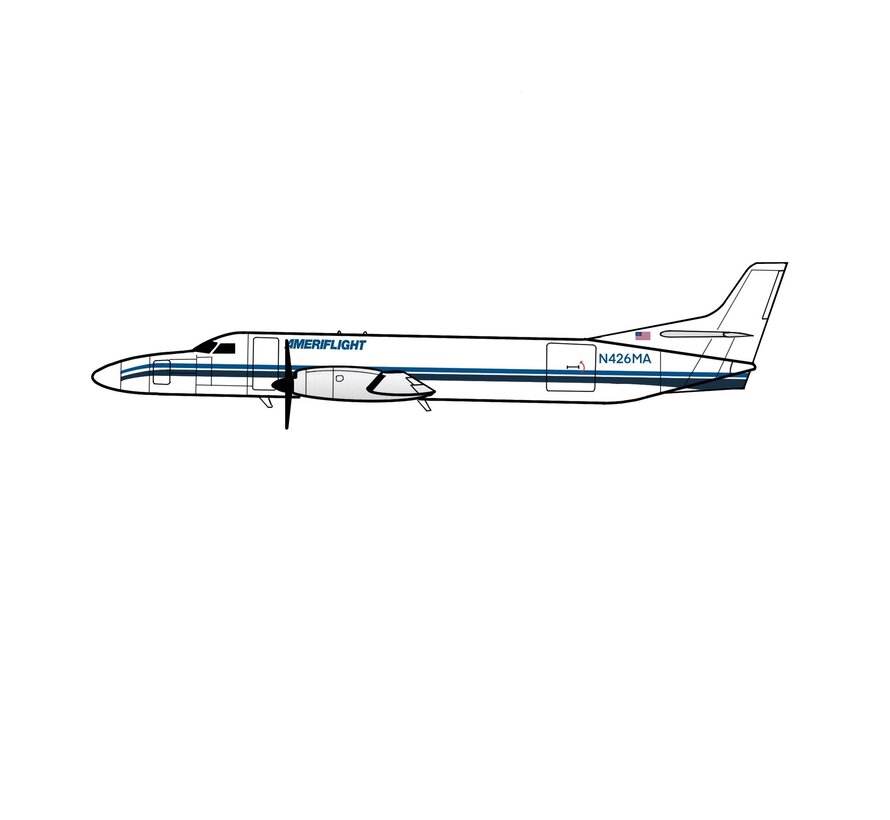 Metroliner Ameriflight N426MA 1:200 (3d printed resin) +New Arrival+