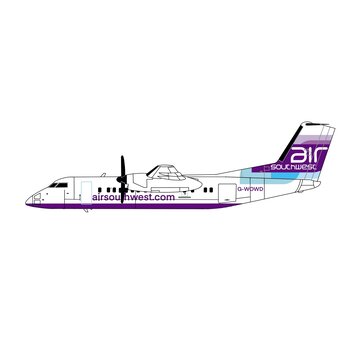 3D Design Deck dash-8-300 Air Southwest (UK) G-WOWD 1:400 (3d printed resin) +New Arrival+