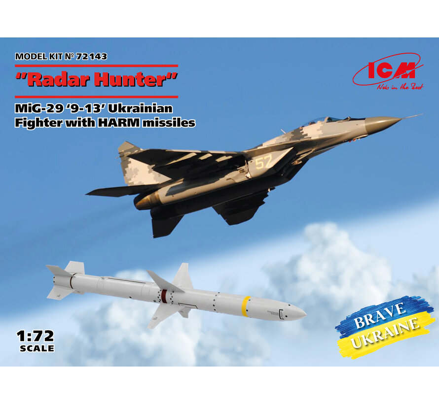 MiG-29 '9-13' Ukrainian Fighter with HARM missiles 'Radar Hunter' 1:72