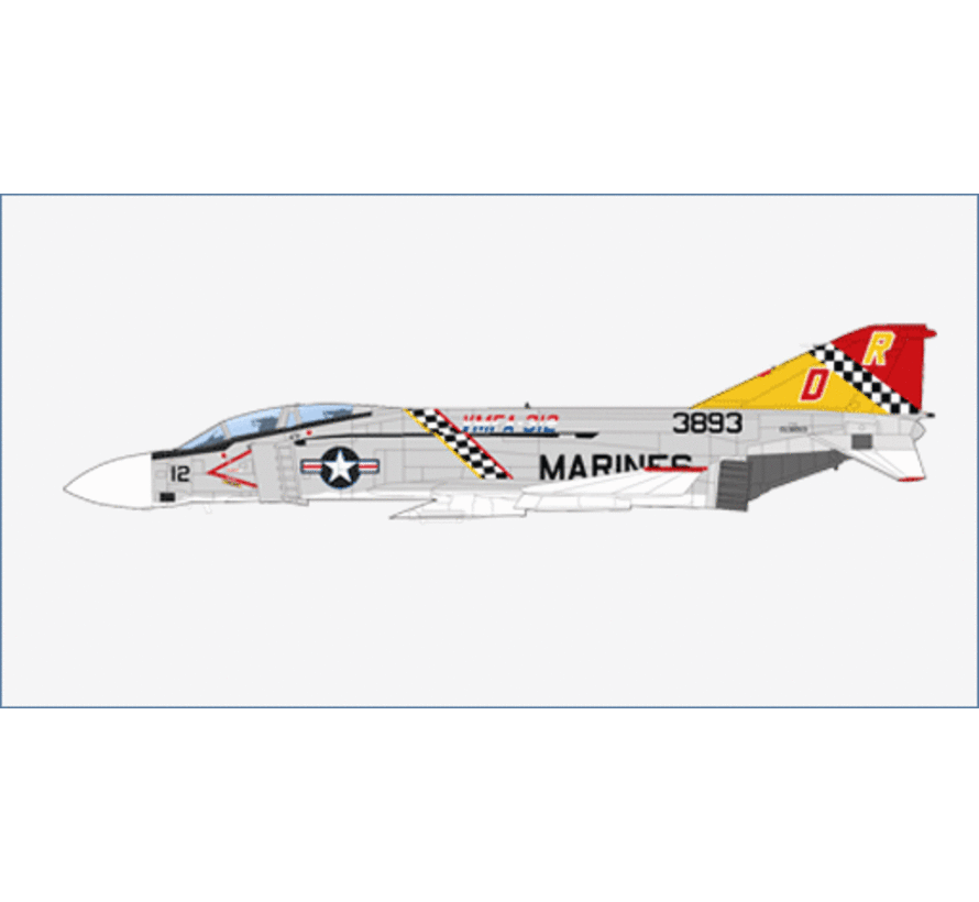 F4J Phantom II VMFA-312 Checkerboards DR-12 153893 USMC US Marines 1976 1:72