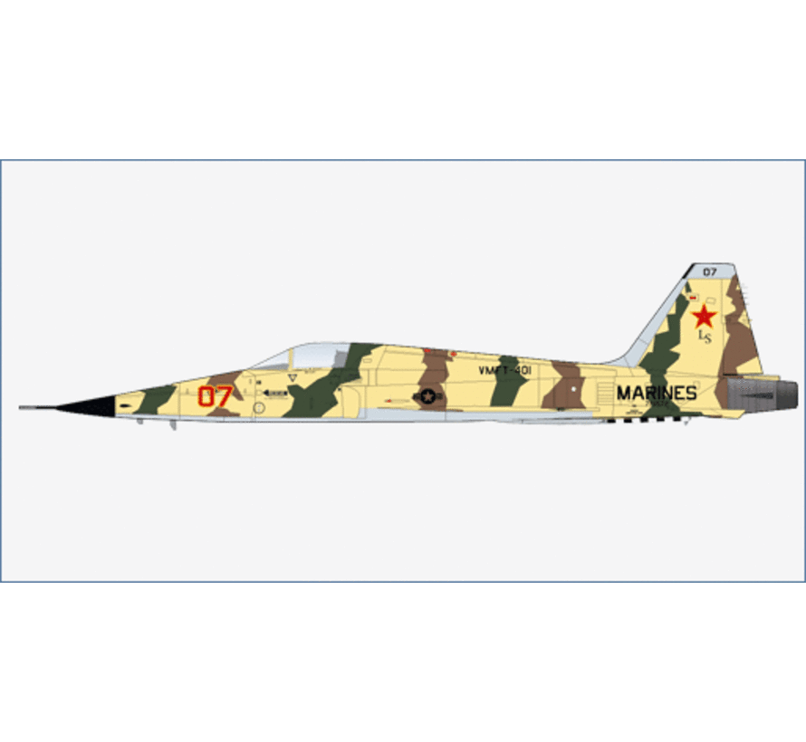 F5N Tiger II RED07 VMFT-401 USMC US Marines aggressor 761572 MCAS Yuma 2018 1:72