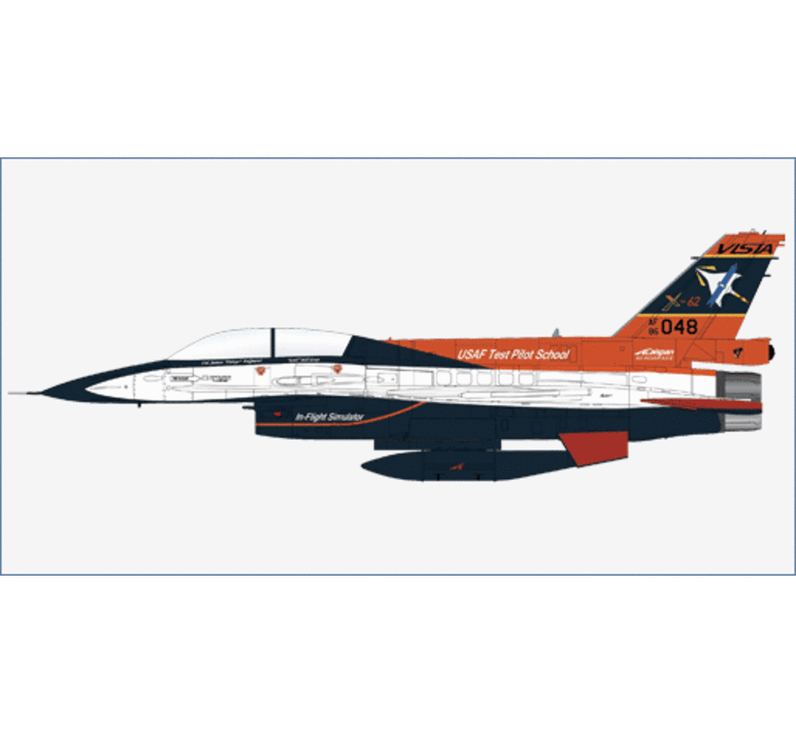 X62A VISTA USAF Test Pilot School 86-0048 Edwards AFB 1:72  (with 2 x AIM-120 1 x AIM-9x, 1 x ACMI pod, 1 fuel tank) +New arrival+