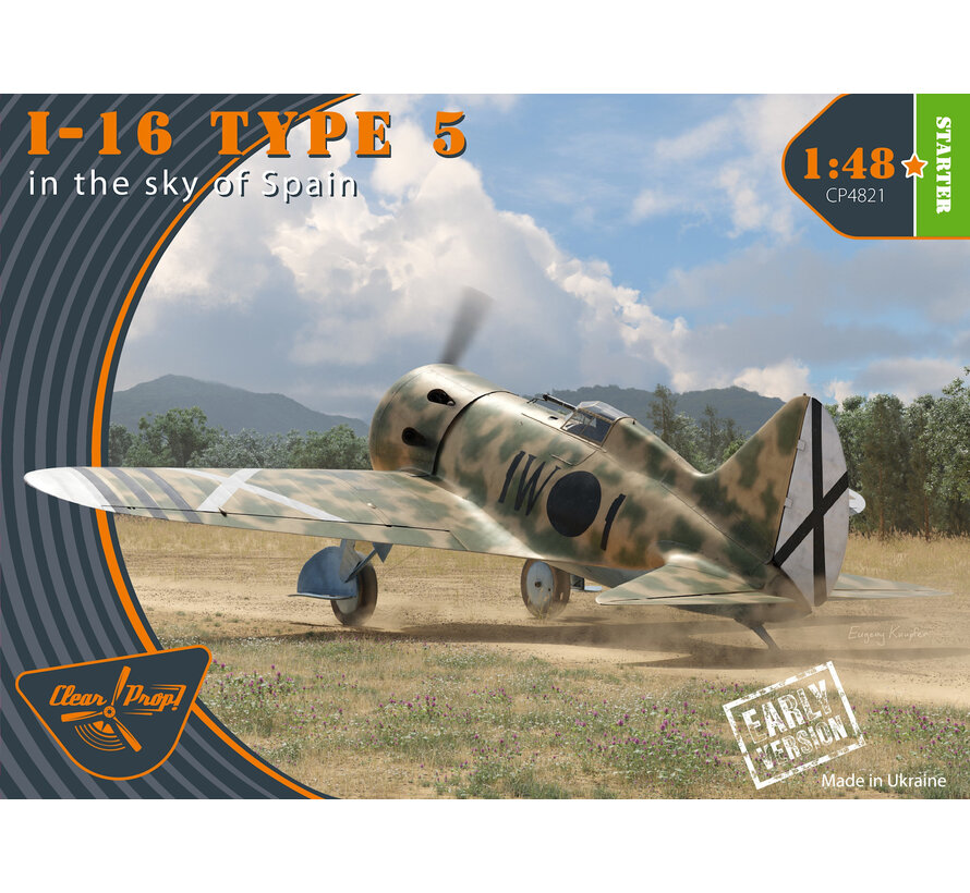 Clear Prop Polikarpov I-16 type 5 (in the sky of Spain -early version) 1:48 [Starter kit]