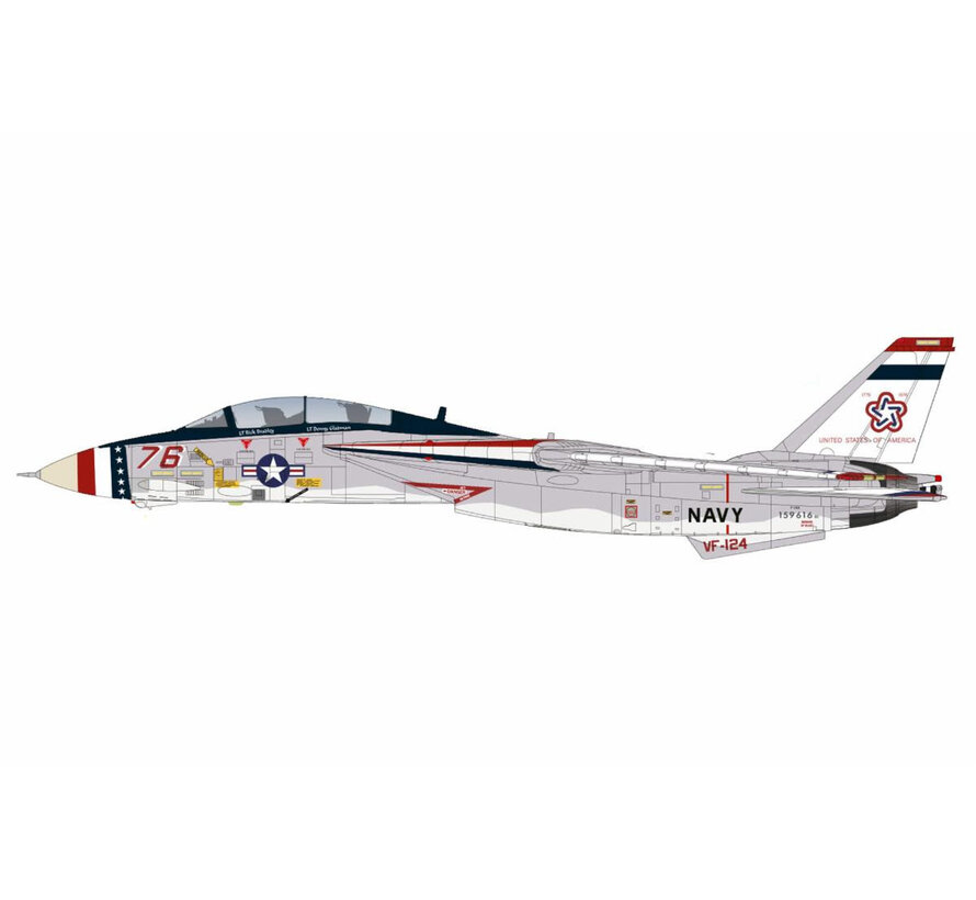 F14A Tomcat VF-124 76 Bicentennial Sheme 159616 1976 1:72 +New arrival+