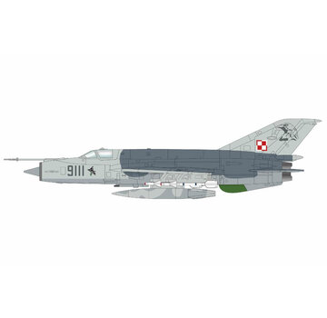 Hobby Master MiG21MF BLACK 9111 3ELT Polish Air Force Poznan-Kresiny 2002 1:72 +New Arrival+