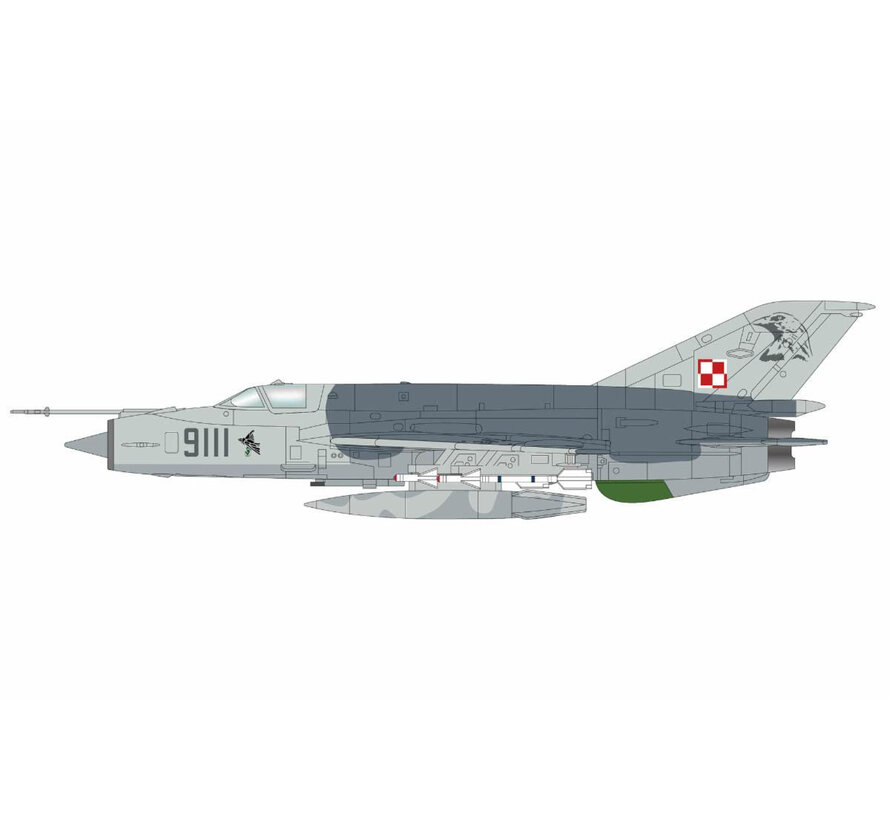 MIG-21MF BLACK 9111 3ELT Polish Air Force Poznan-Kresiny 2002 1:72 +pre-order+