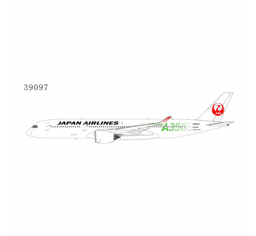 A350-900 JAL Japan Airlines (green AIRBUS A350 titles) JA03XJ 1:400 +pre-order+