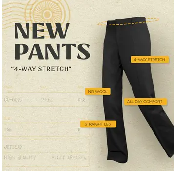 JetSeam Men's Gen2 Uniform Pants Black - Unhemmed