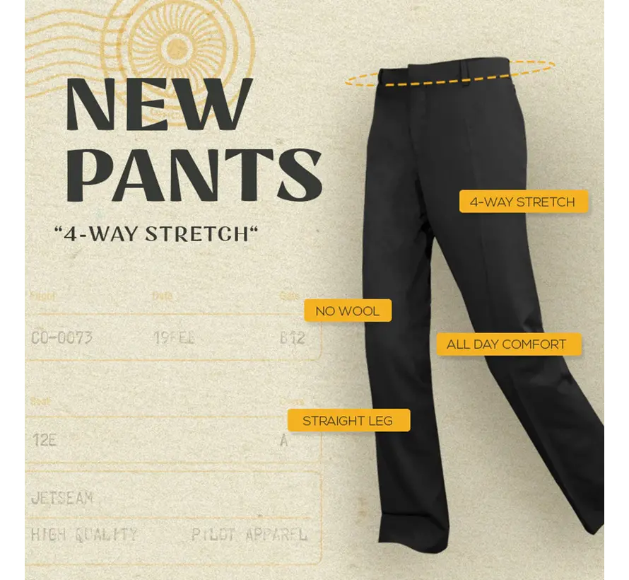 Men's Gen2 Uniform Pants Black - Unhemmed