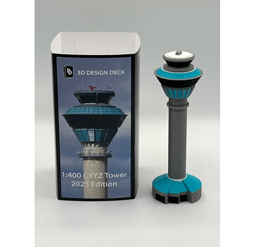 3D Design Deck Toronto CYYZ ATC Control Tower 1:400 (3D printed  resin plastic)