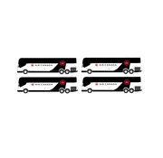 3D Design Deck Airport Bus set Air Canada Prevost Bus 4-Pack 1:400  +New Arrival+