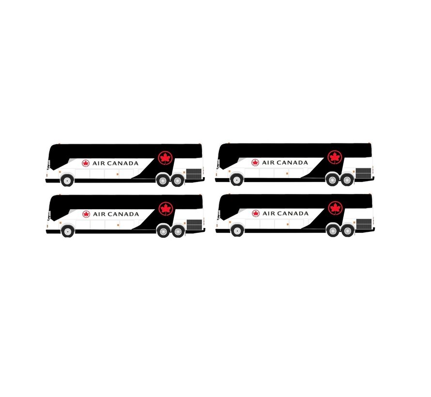 Airport Bus set Air Canada Prevost Bus 4-Pack 1:400  +New Arrival+