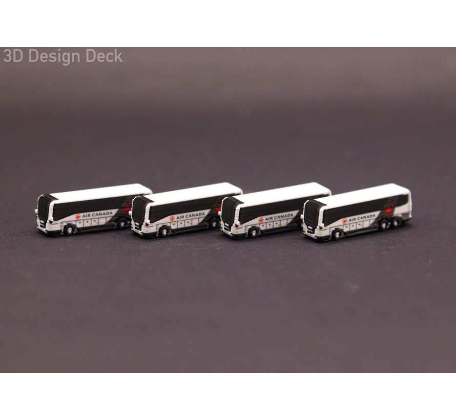 Airport Bus set Air Canada Prevost Bus 4-Pack 1:400  +New Arrival+