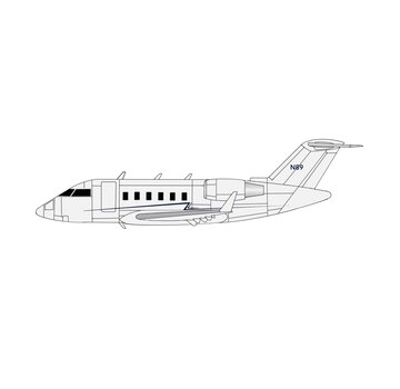 3D Design Deck CL605 Challenger FAA Federal Aviation Authority N89 1:400 (3D Printed Resin) +New Arrival+