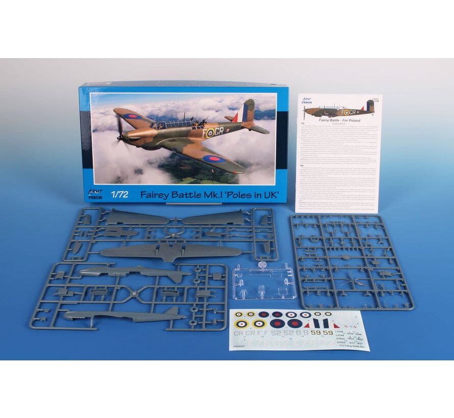 Frrom-Azur Fairey Battle Mk.I Poles in UK 1:72 New tool 2024