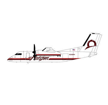 3D Design Deck dash-8-200 Q200 Horizon Air N345PH 1:200 (3d printed resin) +New Arrival+