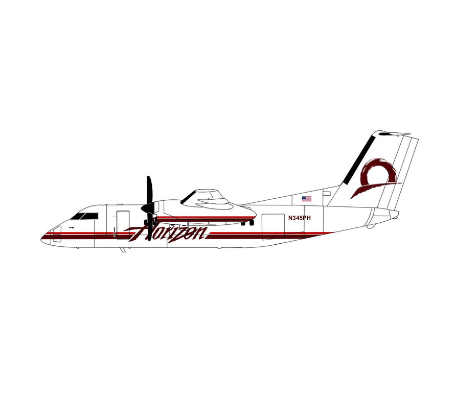 dash-8-200 Q200 Horizon Air N345PH 1:200 (3d printed resin) +New Arrival+