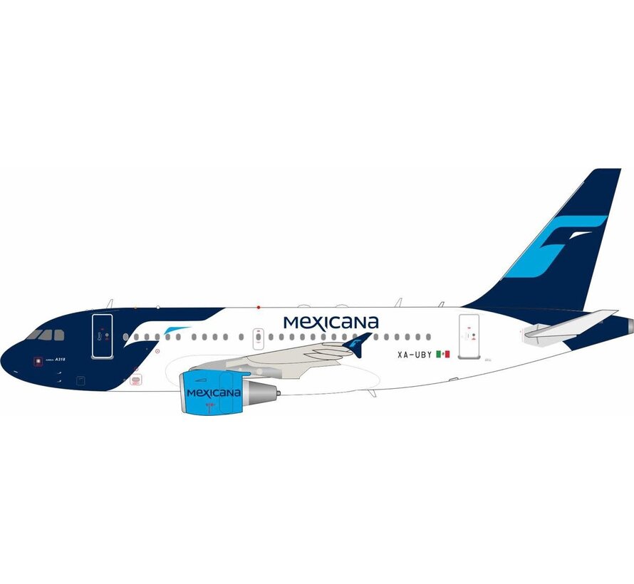 A318 Mexicana 2008 final livery MEXICANA A318 XA-UBY 1:200