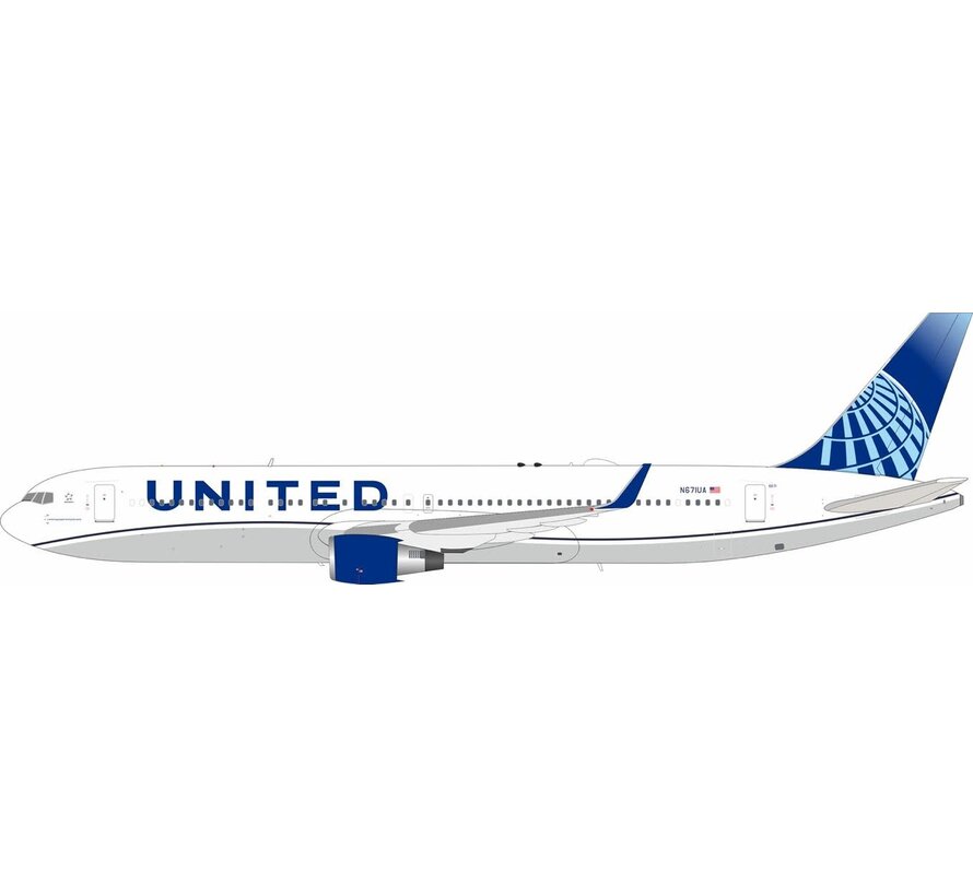 B767-300W United blue evolution 2019 livery N671UA 1:200 winglets +pre-order+