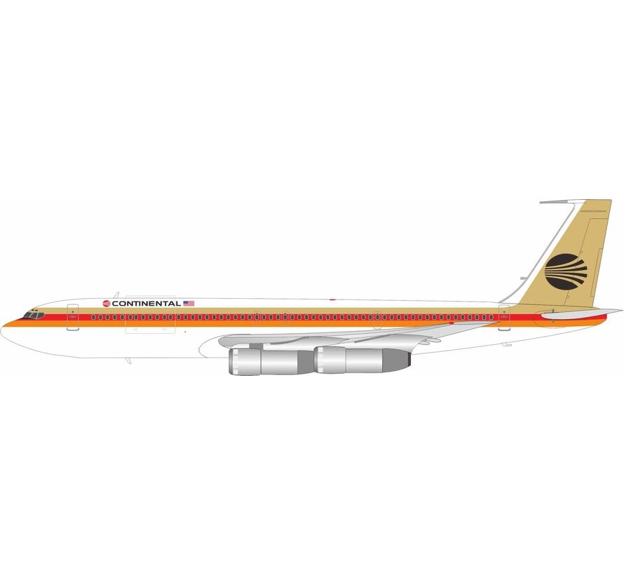 B707-300C Continental Airlines black meatball livery N17329 1:200 +pre-order+