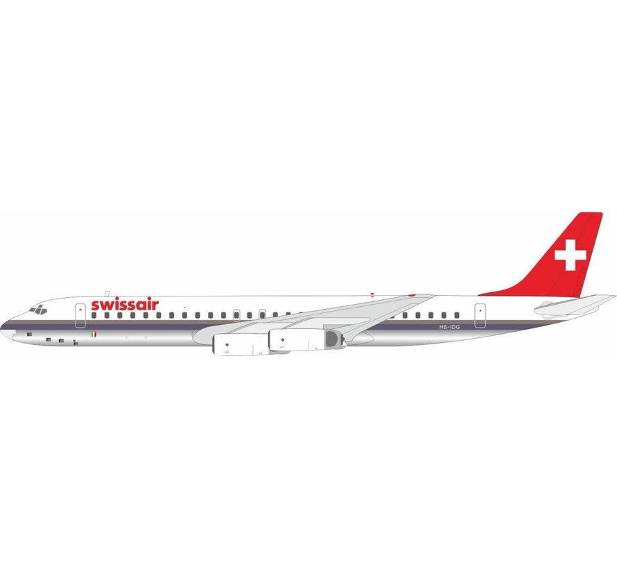 DC-8-62 Swissair chocolate cheatline HB-IDG 1:200 +pre-order+