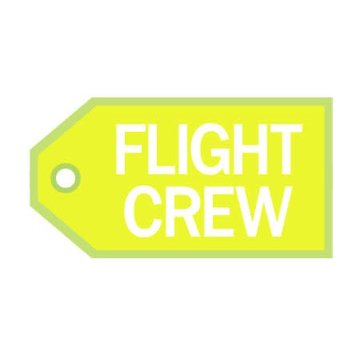 Luggage Tag Flight Crew White On Yellow