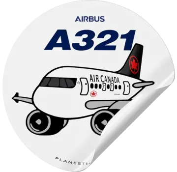 Plane Sticker Sticker Air Canada A321 Round