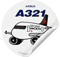 Sticker Air Canada A321 Round