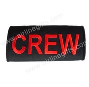 Luggage Handle Wrap CREW Red On Black