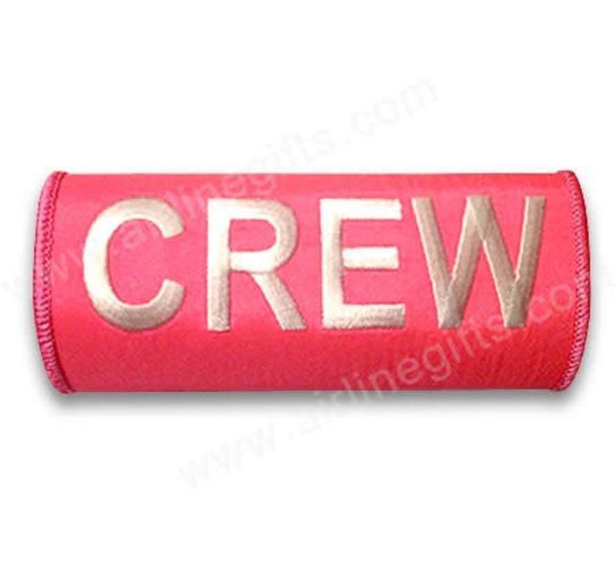 Luggage Handle Wrap Crew White On Pink