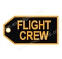 Luggage Tag Flight Crew Gold On Black